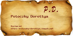 Potoczky Dorottya névjegykártya