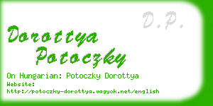 dorottya potoczky business card